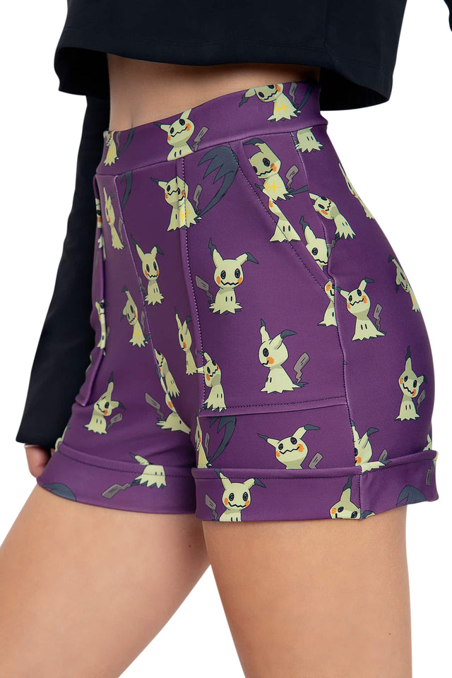 Pokemon Mimikyu Cuffed Shorts Site