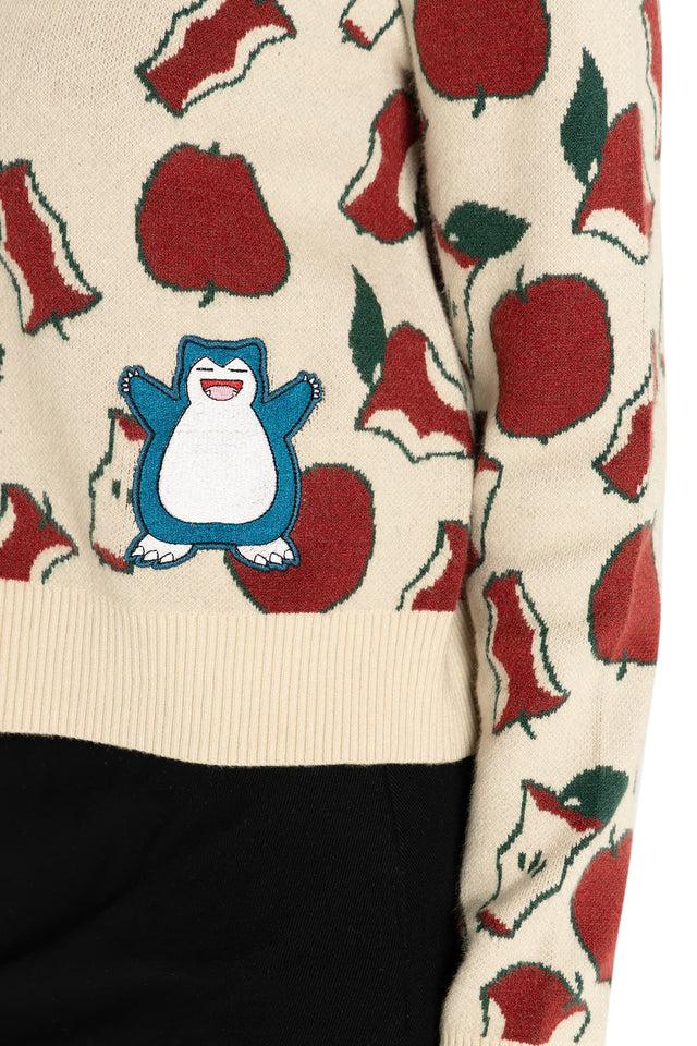 Pokemon Snorlax Loves Apples Cardigan  Print 