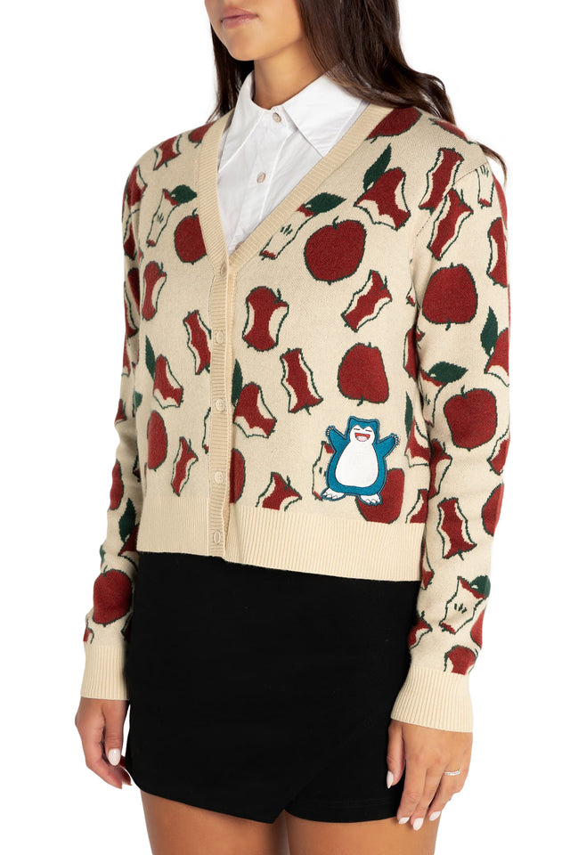 Pokemon Snorlax Loves Apples Cardigan  Print