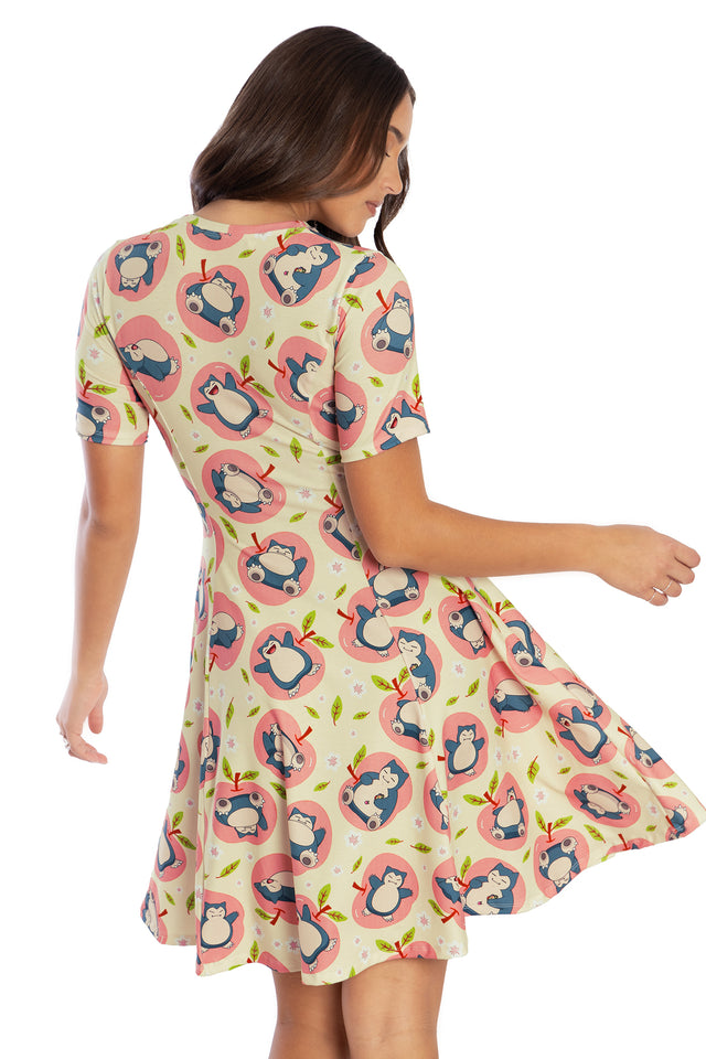 Snorlax Apples Longline Evil Tee Dress