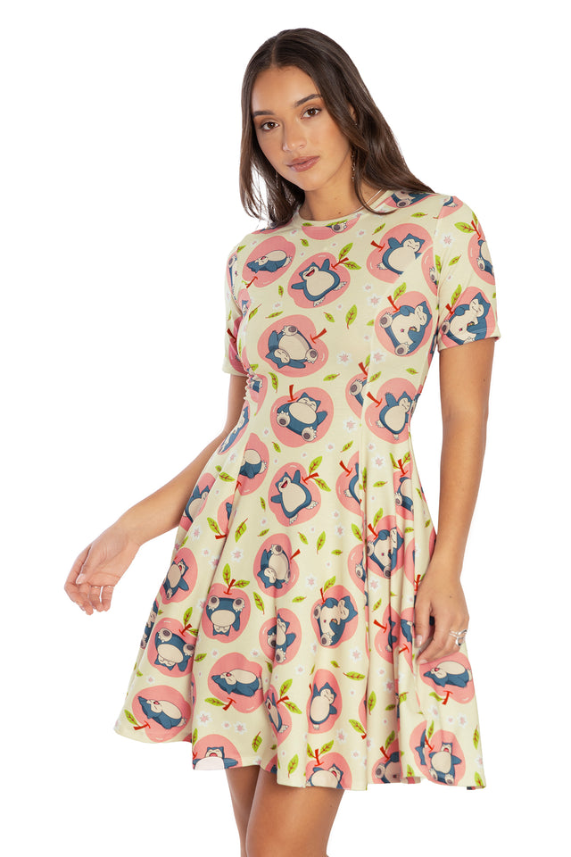 Snorlax Apples Longline Evil Tee Dress