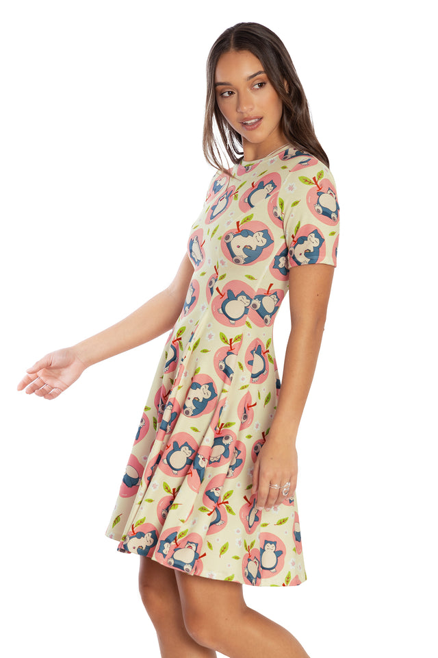 Snorlax Apples Longline Evil Tee Dress