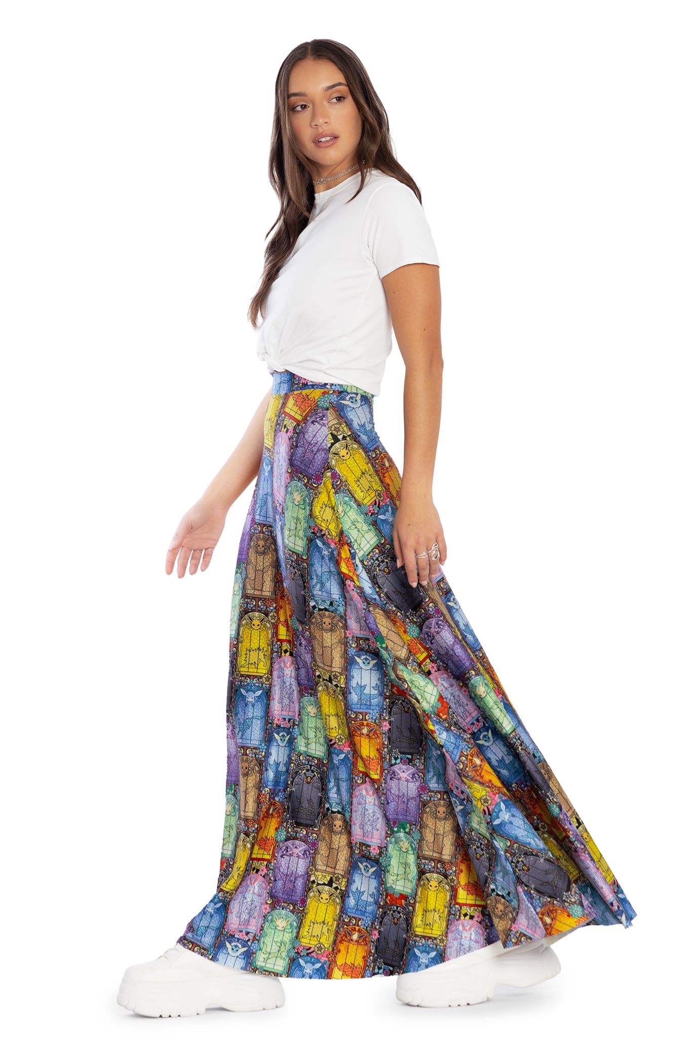 Stained Glass Eevee Maxi Skirt – BlackMilk Clothing