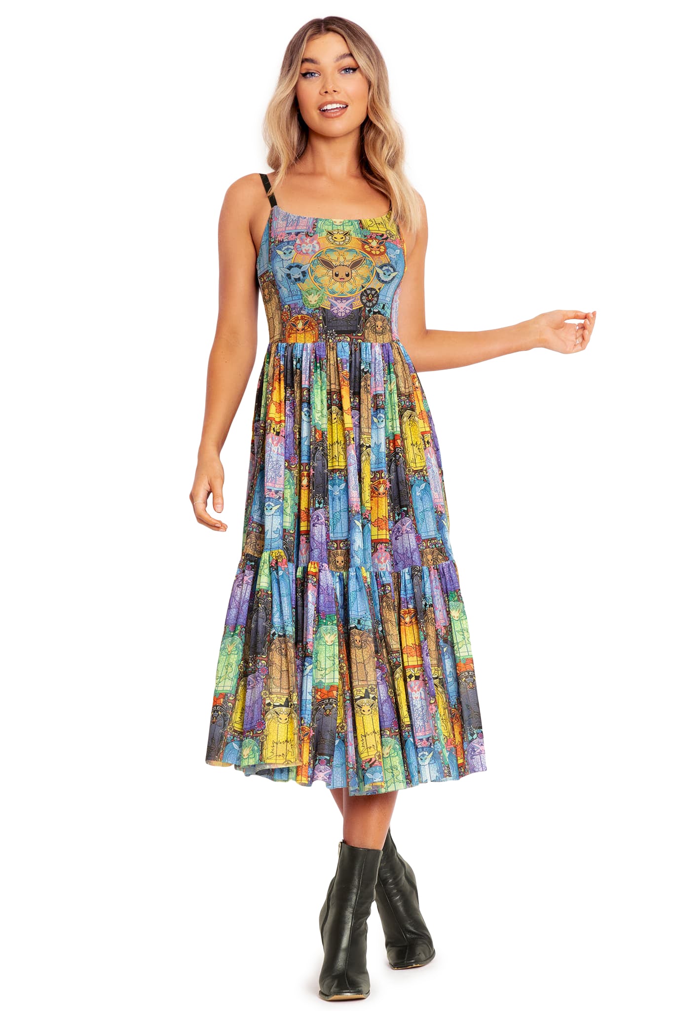 Stained Glass Eevee Scoop Sheer Midaxi Dress – BlackMilk Clothing