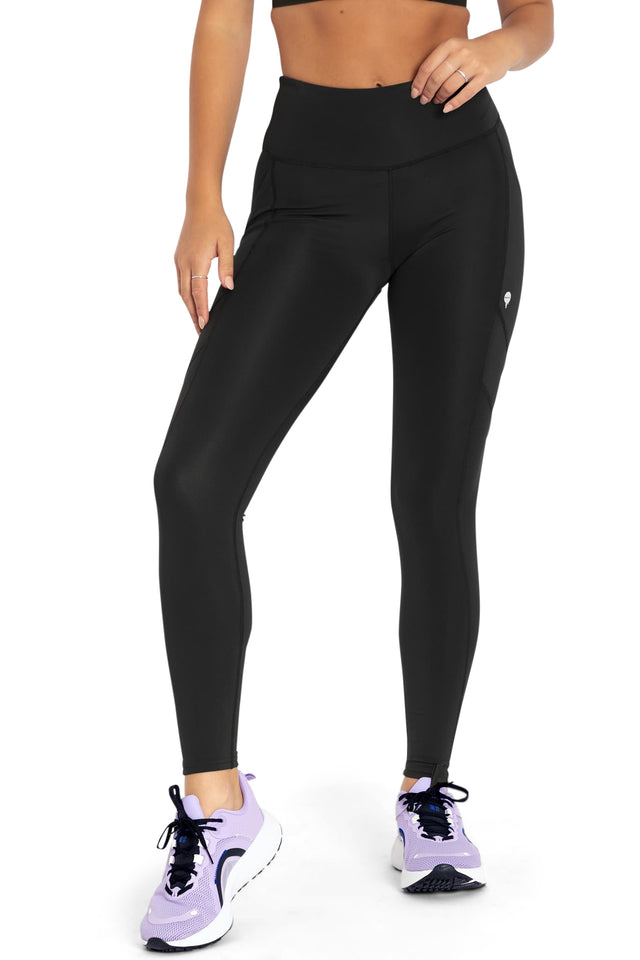 Power Up High Waisted Pocket Active Leggings closeup 