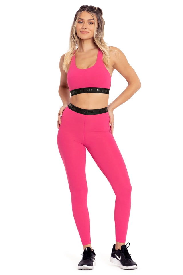 BlackMilk Clothing - Power Up Pink Banded High Waisted Ninja Pants