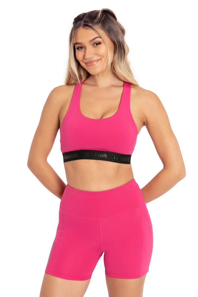 BlackMilk Clothing - Power Up Pink High Waisted Pocket Smack Down Peachies