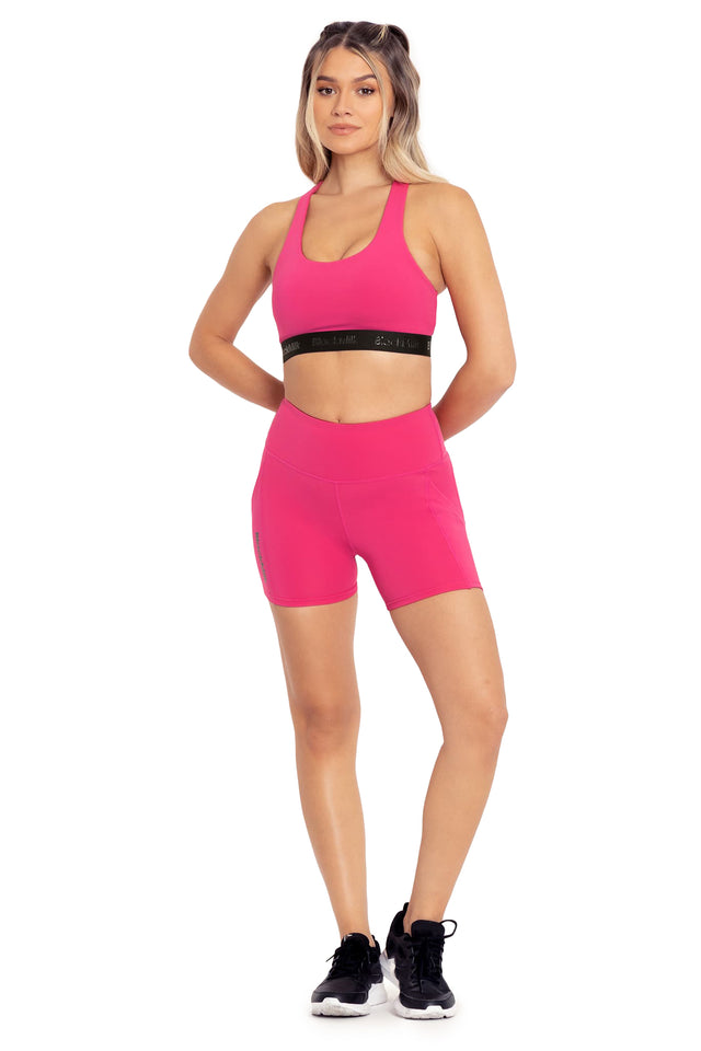 BlackMilk Clothing - Power Up Pink High Waisted Pocket Smack Down Peachies