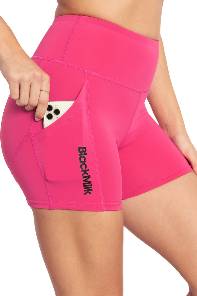 BlackMilk Clothing - Power Up Pink High Waisted Pocket Smack Down Peachies