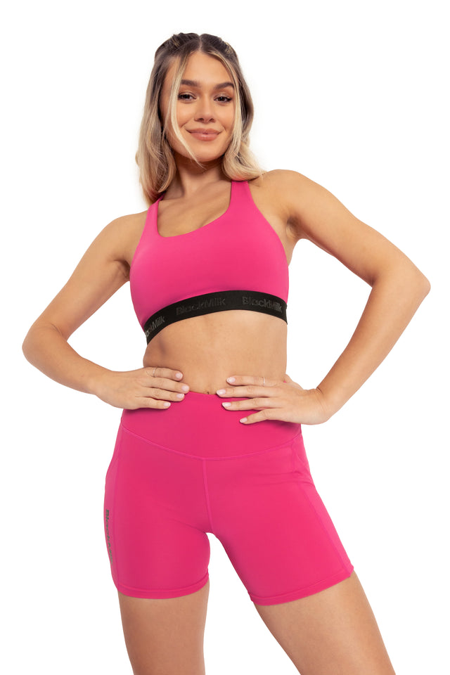 BlackMilk Clothing - Power Up Pink High Waisted Pocket Smack Down Peachies