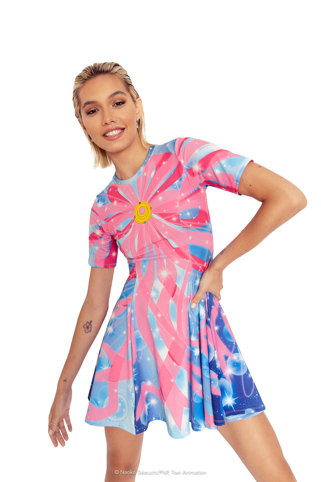 Pretty Guardian Sailor Moon Ribbon Transformation Tee Dress Wide