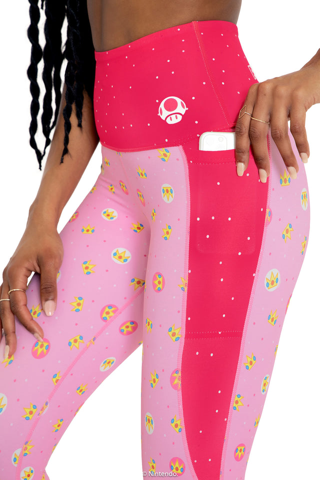 Princess Peach High Waisted Ninja Pants Print