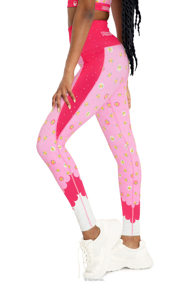 Princess Peach High Waisted Ninja Pants Side