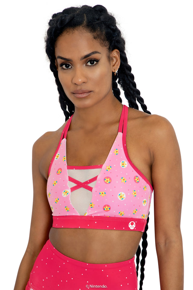 Princess Peach Sheer V Crop Front