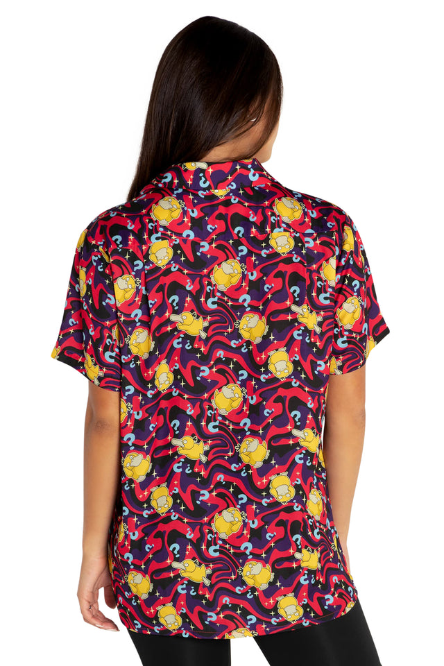 BlackMilk Clothing x Pokemon - Psyduck Confusion Boyfriend Shirt - Pokémon Merchandise - Collaboration apparel - Licenced.