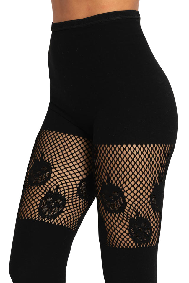 BlackMilk Clothing - Pumpkin Black Suspender Hosiery