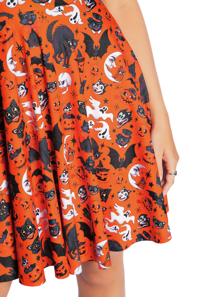 Trick Or Treat Pumpkin Longline Marilyn Dress