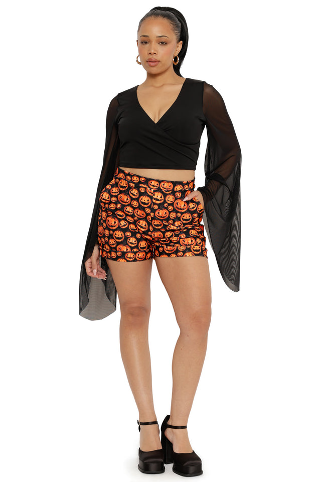 Pumpkins Cuffed Shorts