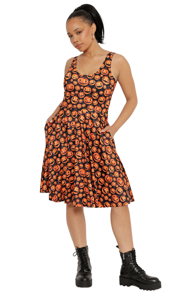 Pumpkins Scoop Longline Dress