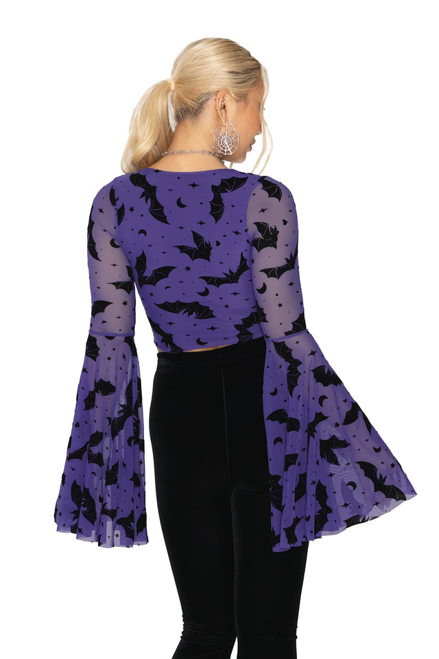 Flock Of Bats Purple Spectre Top