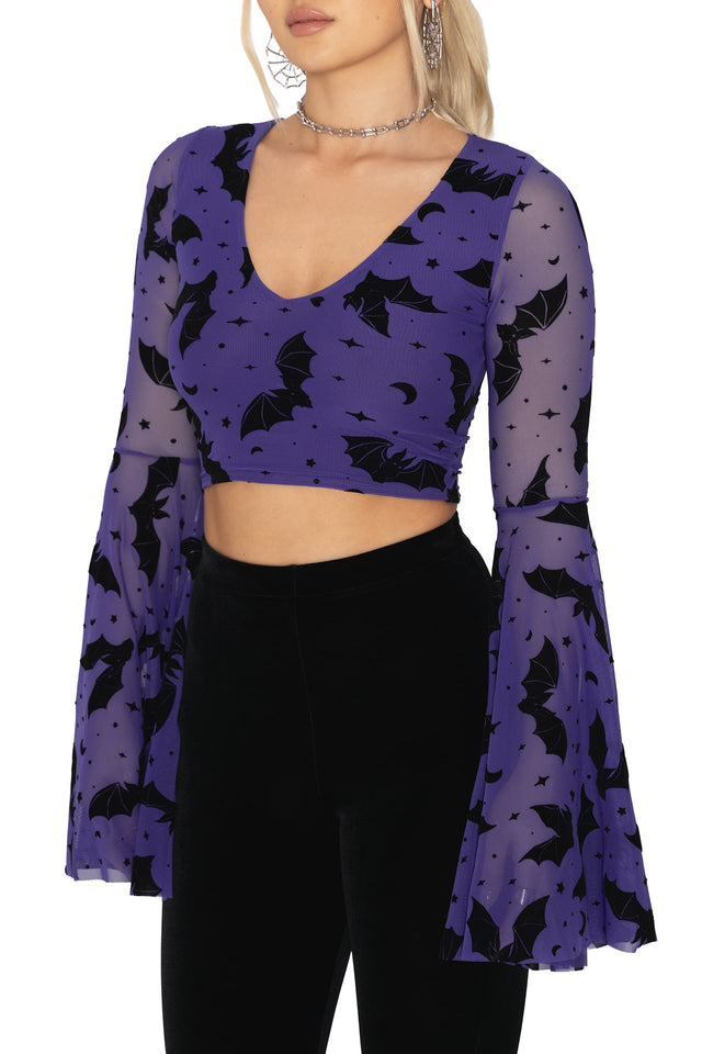 Flock Of Bats Purple Spectre Top