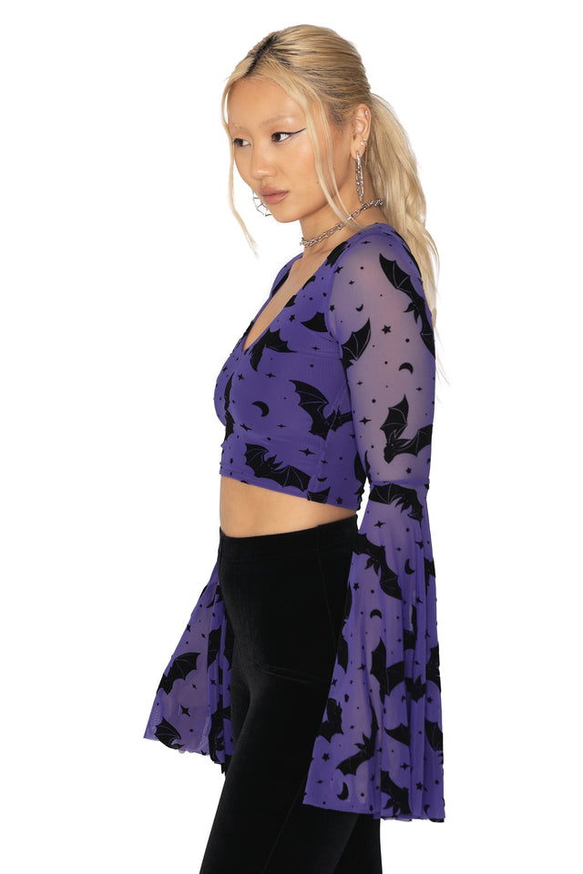 Flock Of Bats Purple Spectre Top