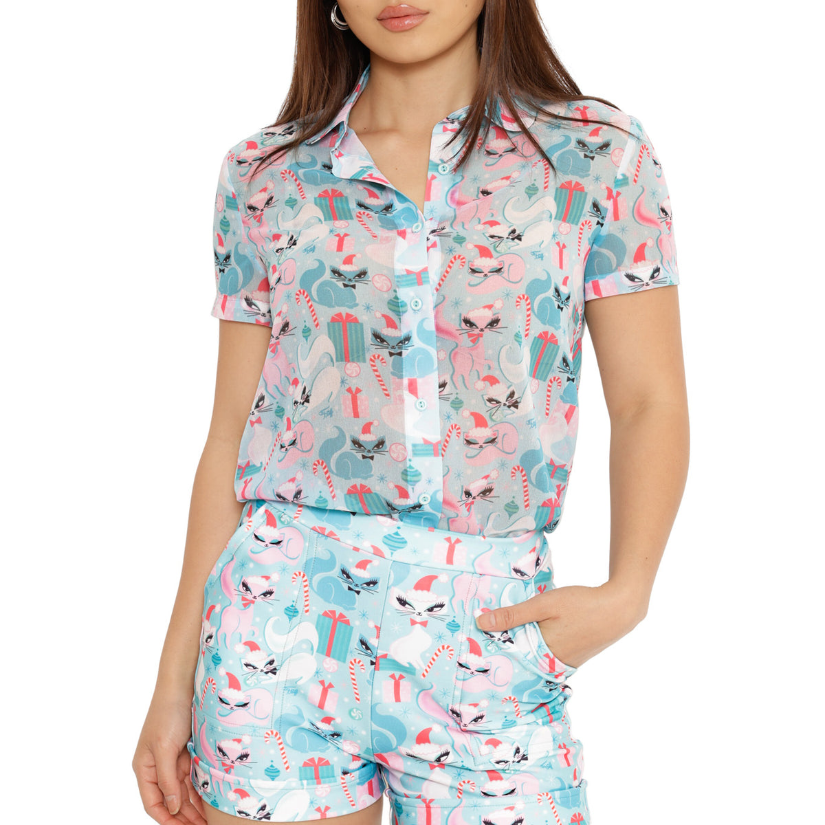 Purr-esent Cuffed Shorts - Limited – BlackMilk Clothing