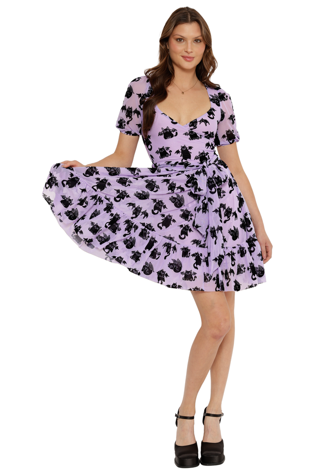 Purranormal Activity Wrap Longline Dress