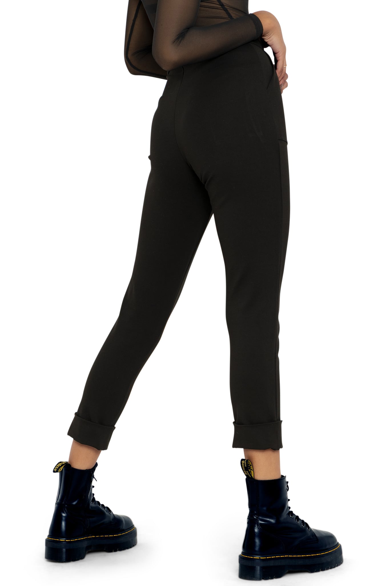 Push It Ponte High Waisted Cuffed Pants – BlackMilk Clothing