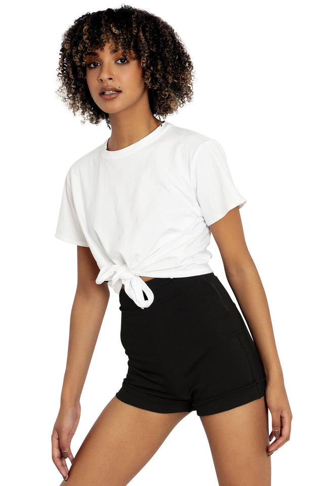 Push It Ponte Ultra High Waisted Shorts side