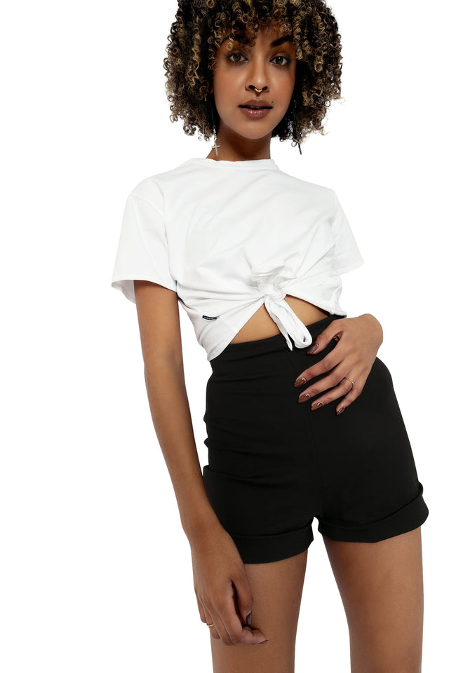 Push It Ponte Ultra High Waisted Shorts wide