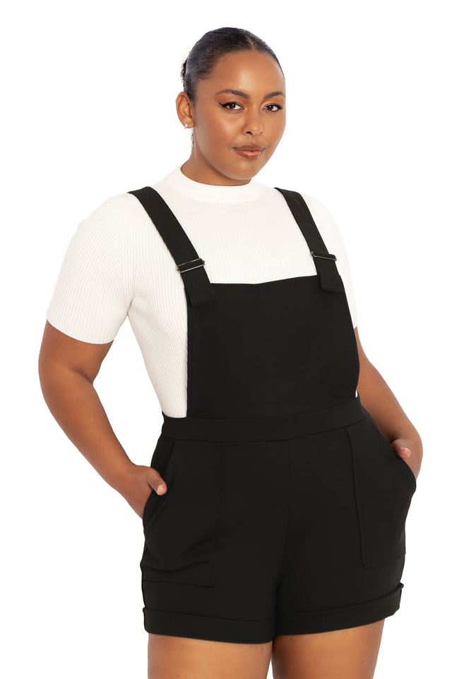 BlackMilk Clothing - Push It Short Overalls