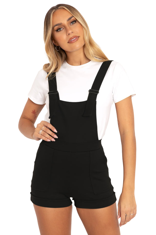 BlackMilk Clothing - Push It Short Overalls