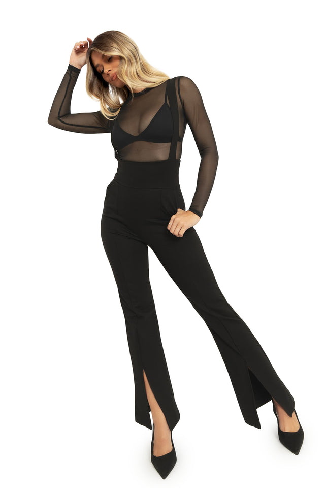 BlackMilk Clothing - Push It Underbust Flare Overalls