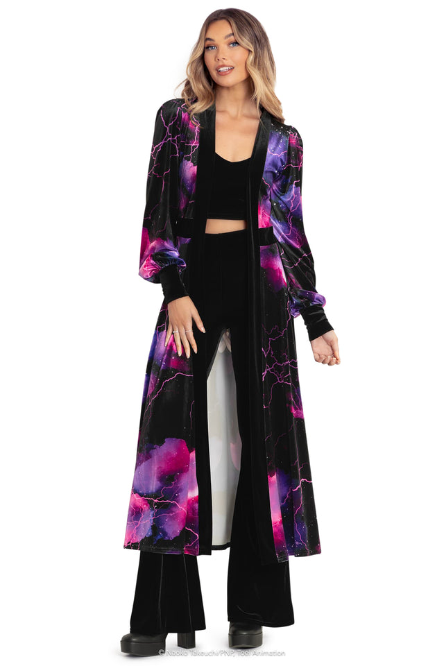 Queen Beryl Velvet Maxi Jacket Front