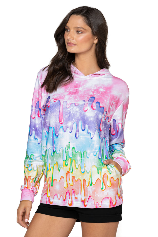 Rainbow Drip Hoodie Sweater