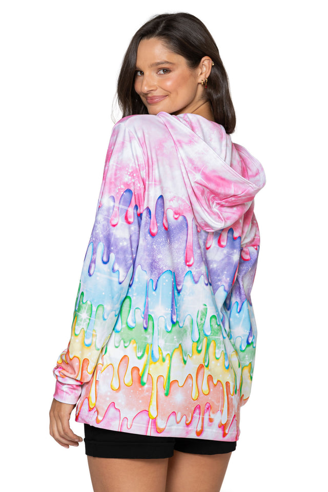 Rainbow Drip Hoodie Sweater