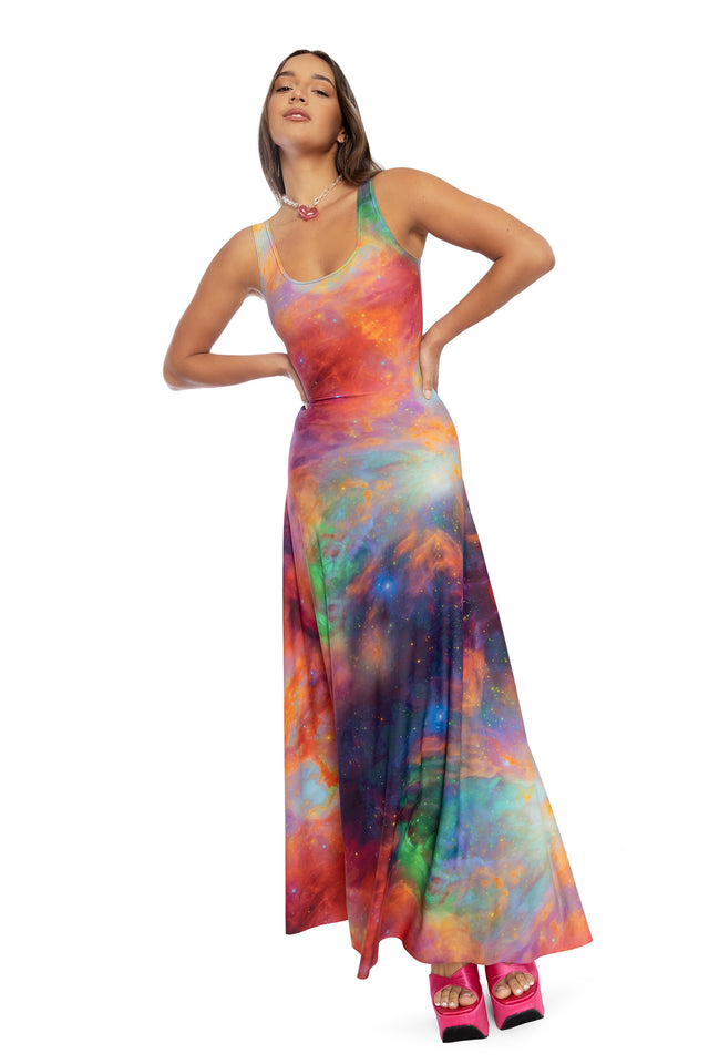 Galaxy Rainbow Maxi Dress