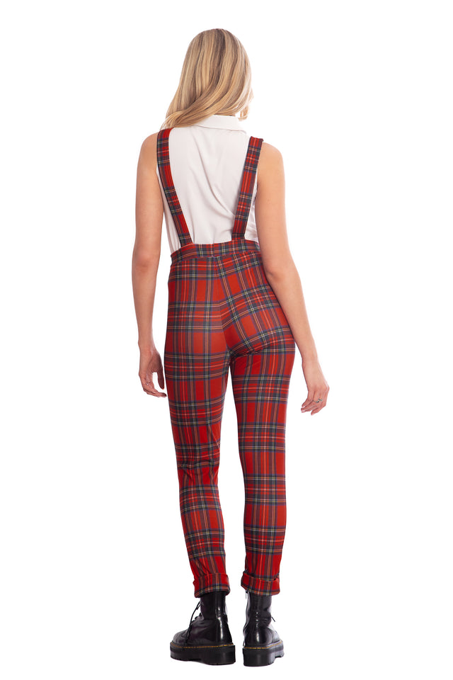 Tartan Red Overalls