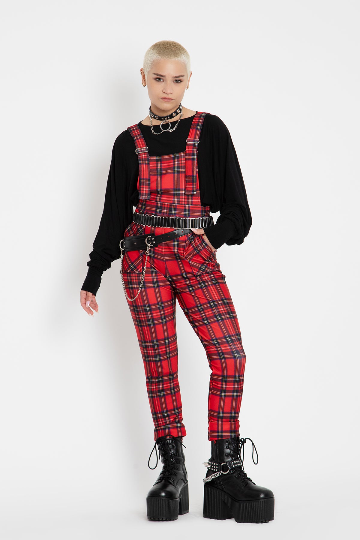 Tartan Red Overalls - Limited – BlackMilk Clothing
