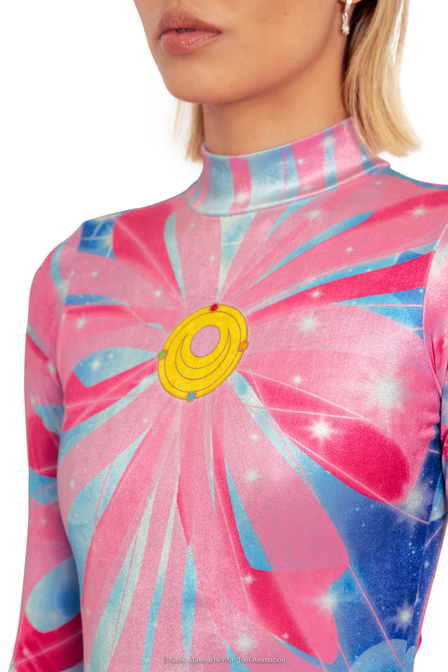 BlackMilk Clothing x Pretty Guardian Sailor Moon - Ribbon Transformation Velvet Long Sleeve Bodysuit - Sailor Moon Merchandise - Collaboration apparel - Licenced.