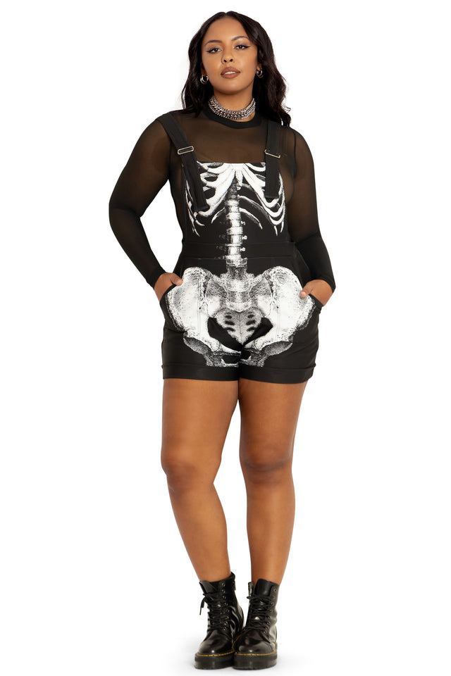 BlackMilk Clothing - Ribs Short Overalls