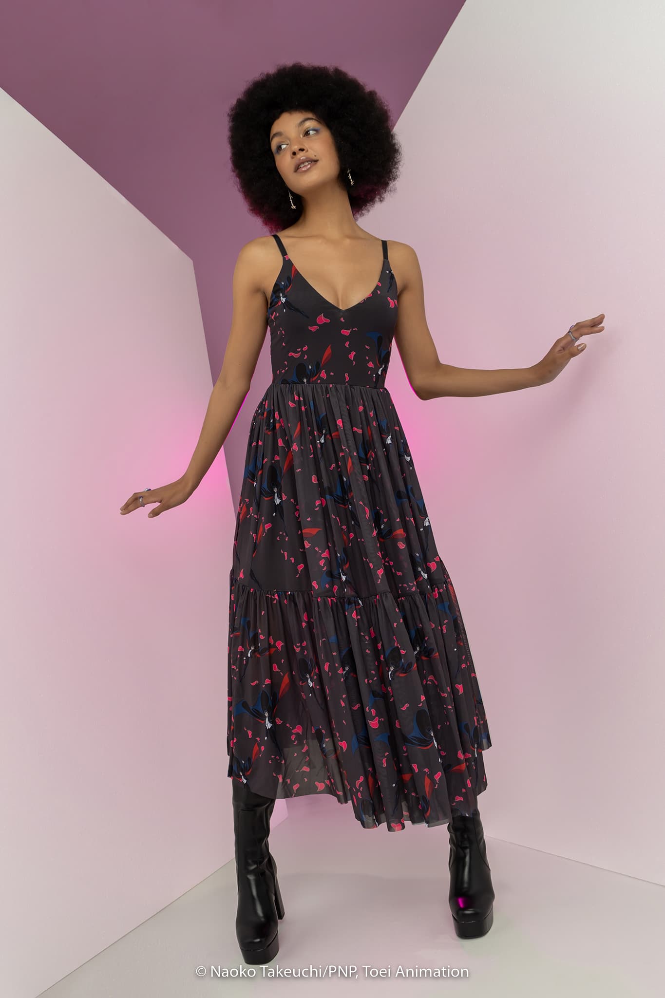 Roses And Tuxedo Mask Sheer Midaxi Dress - Limited – BlackMilk