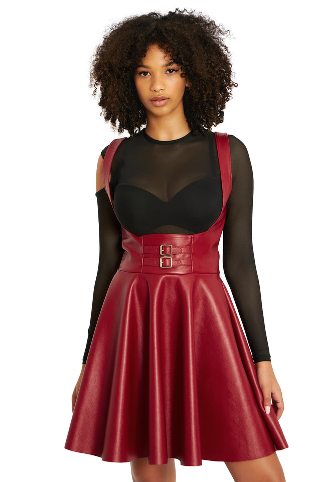 Route 666 Red Underbust Corset Dress - Limited BlackMilk Clothing Route 666 Red Underbust Corset Dress - Limited BlackMilk Clothing