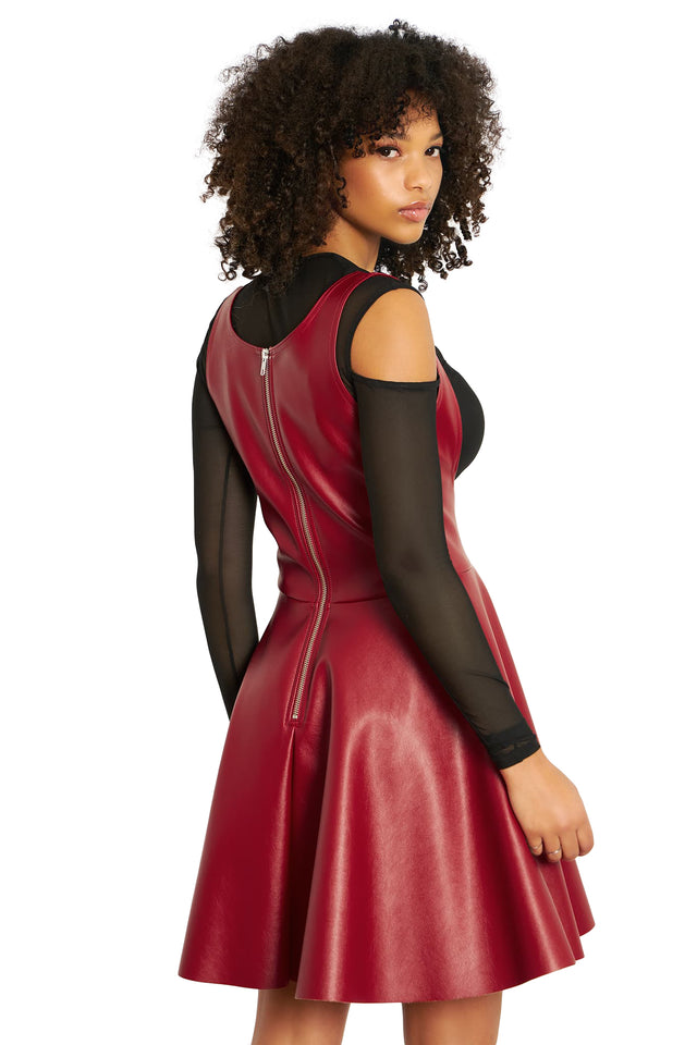 BlackMilk Clothing - Route 666 Red Underbust Corset Dress