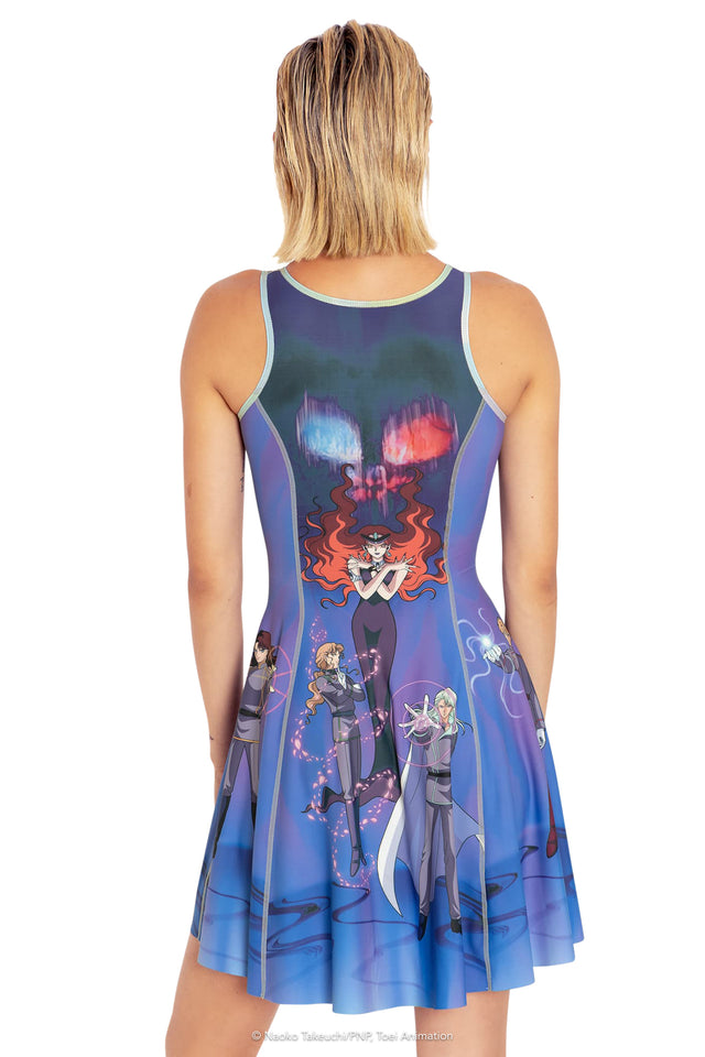 BlackMilk Clothing x Pretty Guardian Sailor Moon - Sailor Guardians Vs Dark Kingdom In Out Dress - Sailor Moon Merchandise - Collaboration apparel - Licenced.