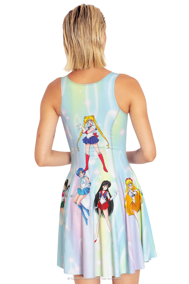 BlackMilk Clothing x Pretty Guardian Sailor Moon - Sailor Guardians Vs Dark Kingdom In Out Dress - Sailor Moon Merchandise - Collaboration apparel - Licenced.