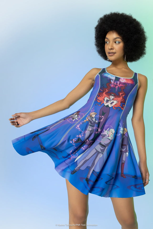 BlackMilk Clothing x Pretty Guardian Sailor Moon - Sailor Guardians Vs Dark Kingdom In Out Dress - Sailor Moon Merchandise - Collaboration apparel - Licenced.