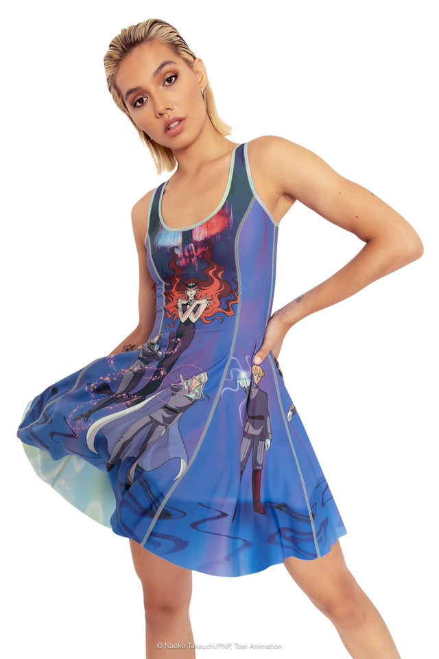BlackMilk Clothing x Pretty Guardian Sailor Moon - Sailor Guardians Vs Dark Kingdom In Out Dress - Sailor Moon Merchandise - Collaboration apparel - Licenced.
