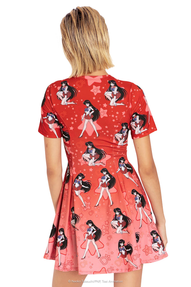 Sailor Mars Evil Tee Dress Back